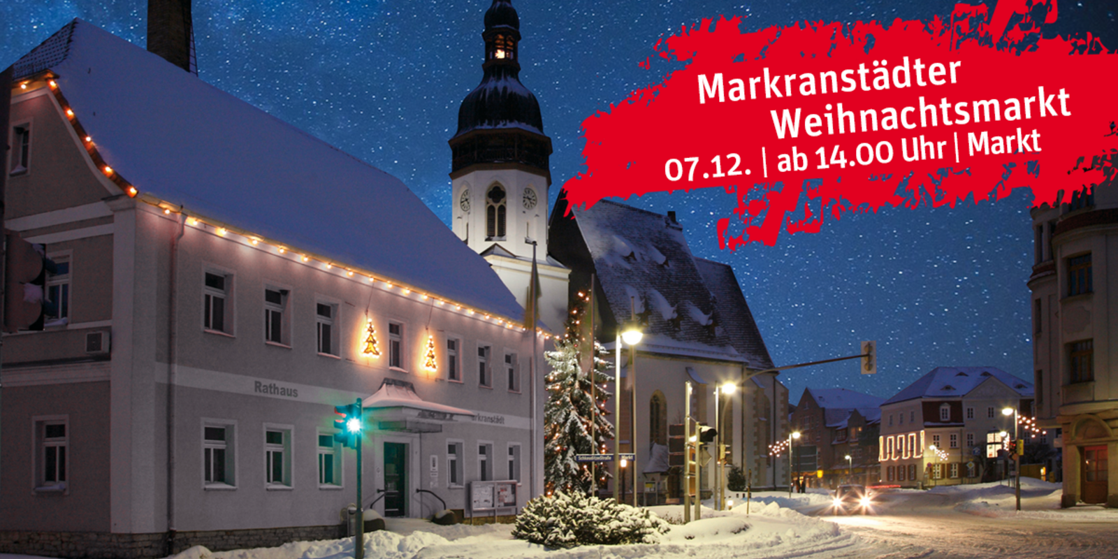 Markranstädter Weihnachtsmarkt am 7. Dezember rund um den Marktplatz